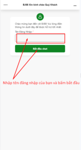 Nhập tên đăng nhập của bạn