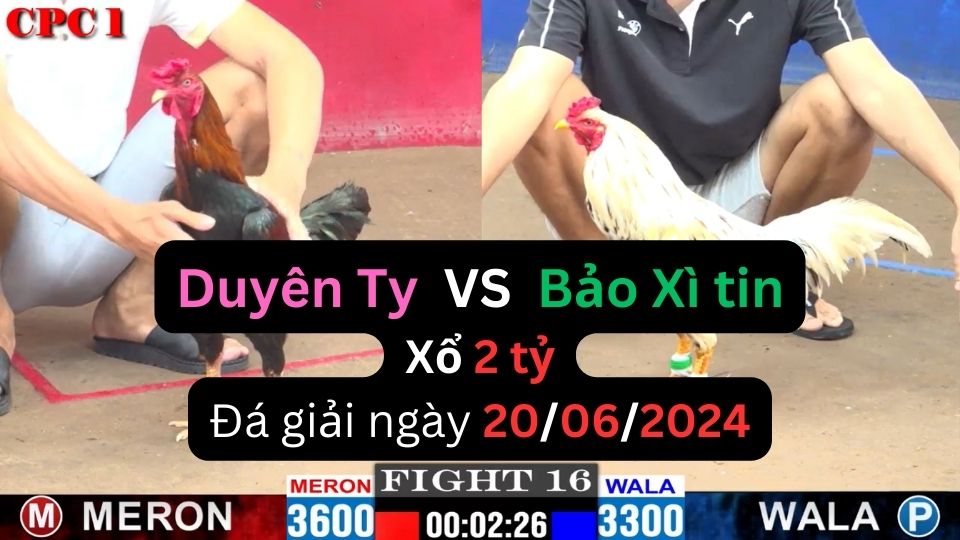 Duyên Ty VS Bảo Xì tin Xổ 2 tỷ Đá giải ngày 20-06-2024